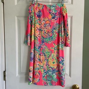 Half sleeve off the shoulder dress